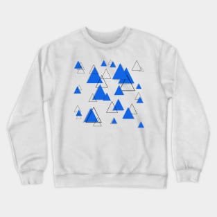 Geometric Triangle blue Crewneck Sweatshirt